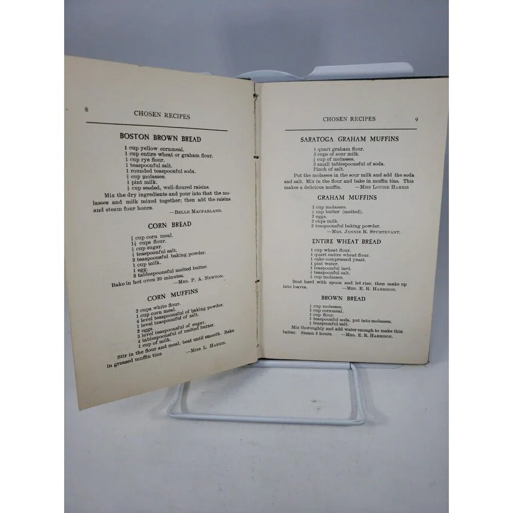 Chosen Recipes Cookbook 1905 Women of the First Unitarian Church of Chicago